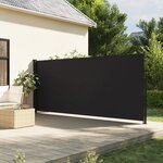 vidaXL Auvent latéral rétractable noir 160x600 cm