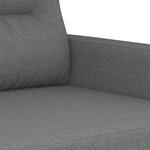 vidaXL Ensemble de canapés 3 Pièces avec coussins Gris foncé Tissu