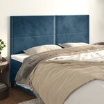 vidaXL Têtes de lit 4 Pièces Bleu foncé 80x5x78/88 cm Velours