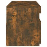 vidaXL Meuble TV avec lumières LED chêne fumé 120x35x40 cm