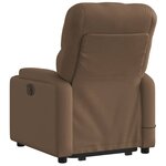 vidaXL Fauteuil de massage inclinable Marron Tissu