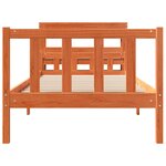 vidaXL Cadre de lit avec tête de lit cire marron 75x190 cm bois de pin