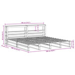 vidaXL Cadre de lit sans matelas cire marron 180x200cm bois pin massif