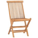 vidaXL Ensemble à manger d'extérieur pliable 5 Pièces Bois solide de teck