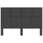 vidaXL Tête de lit Gris foncé Tissu 180x200 cm
