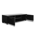 vidaXL Meuble TV Noir brillant 120x40 5x35 cm