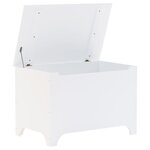 vidaXL Boîte de rangement avec couvercle RANA blanc bois massif de pin