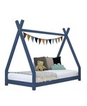 Lit tipi enfant NAKANA 120 x 200 bleu marine
