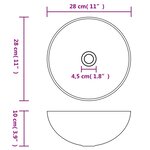 vidaXL Lavabo de salle de bain Céramique Bleu foncé Rond