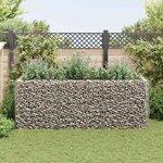 vidaXL Lit surélevé à gabion Acier 270x90x100 cm