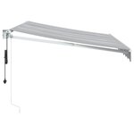 vidaXL Auvent rétractable anthracite/blanc 3x2 5 m tissu et aluminium
