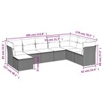 vidaXL Salon de jardin avec coussins 8 Pièces beige résine tressée
