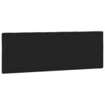vidaXL Coussin de tête de lit noir 140 cm velours