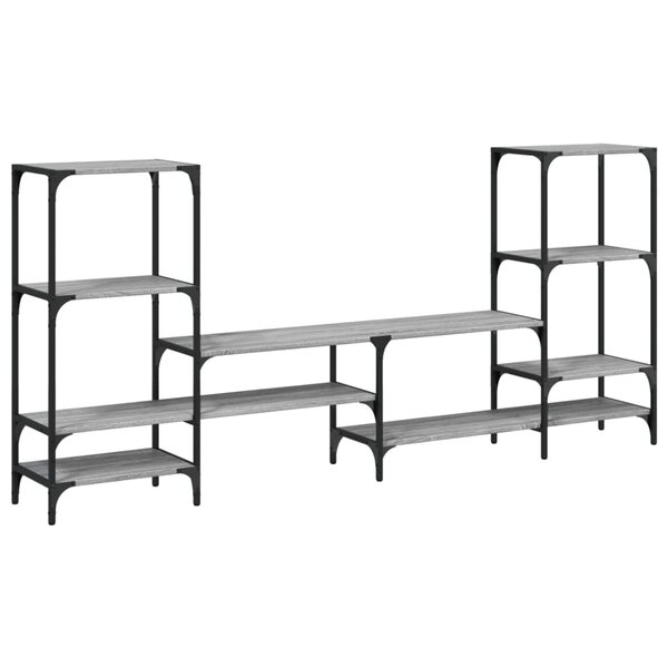 vidaXL Meuble TV sonoma gris 206 5x28 5x95 cm bois d'ingénierie