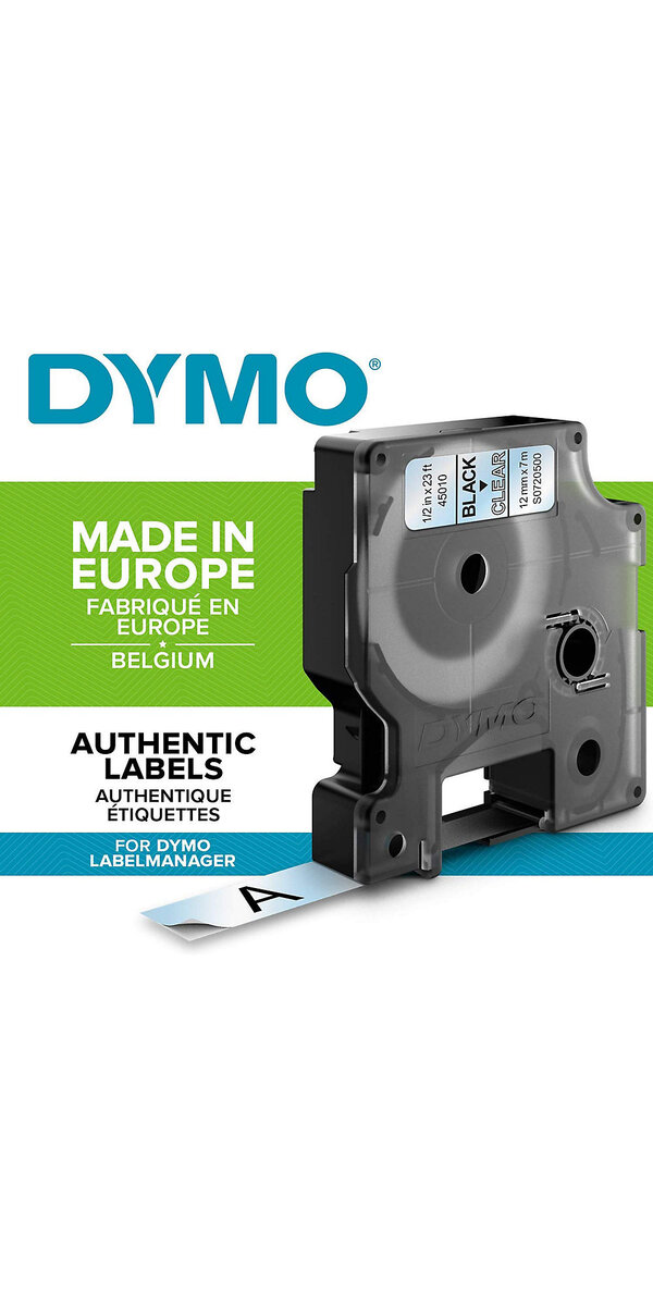 DYMO cassette ruban D1 12mm x 7m Noir/Blanc (compatible avec les  LabelManager et les LabelWriter Duo) - La Poste