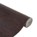 vidaXL Tapis rectangulaire marron foncé 80x400 cm bambou