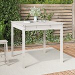 vidaXL Table de jardin blanc 82 5x82 5x76 cm bois massif de pin