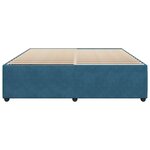 vidaXL Cadre de lit sans matelas bleu 200x200 cm velours