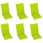 vidaXL Chaises pliables de jardin lot de 6 avec coussins Bois d'acacia