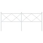 vidaXL Tête de lit métal blanc 193 cm