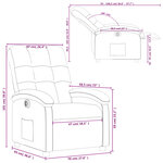 vidaXL Fauteuil inclinable électrique Taupe Tissu
