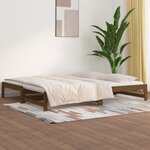 vidaXL Lit coulissant Marron miel 2x(90x200) cm Bois de pin solide