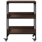 vidaXL Chariot de cuisine chêne marron 60x41x80 5 cm bois d'ingénierie