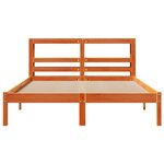 vidaXL Cadre de lit avec tête de lit cire marron 120x190cm bois de pin