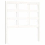 vidaXL Cadre de lit avec tête de lit blanc petit simple bois massif