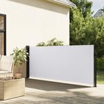 vidaXL Auvent latéral rétractable blanc 120x500 cm