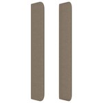 vidaXL Tête de lit avec oreilles Taupe 183x16x118/128 cm Tissu