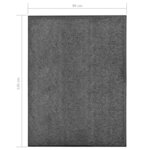 vidaXL Paillasson lavable Anthracite 90x120 cm