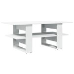 vidaXL Table basse blanc 102x55x42 cm bois d'ingénierie