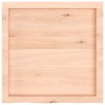 vidaXL Dessus de table 60x60x(2-6) cm bois de chêne massif non traité