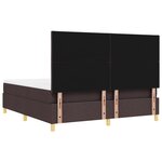 vidaXL Lit à Ressort avec Matelas & Banc Marron Foncé 180x200 cm Tissu