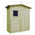 vidaXL Abri de stockage de jardin Bois de pin imprégné