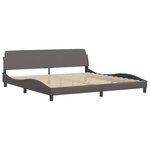 vidaXL Cadre de lit sans matelas gris 200x200 cm similicuir