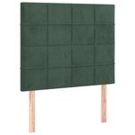vidaXL Têtes de lit 2 Pièces Vert foncé 90x5x78/88 cm Velours