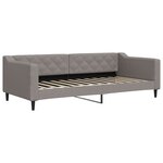 vidaXL Lit de jour avec gigogne et tiroirs taupe 90x200 cm tissu