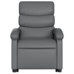 vidaXL Fauteuil inclinable Gris Similicuir