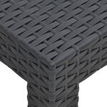 vidaXL Salon de jardin 4 Pièces avec coussins PP Rotin Anthracite