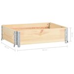 vidaXL Jardinière surélevée 60x80 cm Bois de pin solide