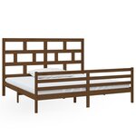 vidaXL Cadre de lit Marron miel Bois de pin massif 200x200 cm