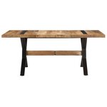 vidaXL Table de salle à manger 180x90x76 cm Bois de manguier brut