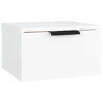 vidaXL Table de chevet murale blanc 34x30x20 cm