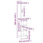 vidaXL Buffet haut Blanc 34 5x34x180 cm Bois d'ingénierie