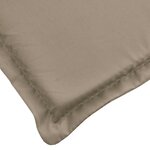 vidaXL Coussin de chaise longue taupe 200x50x3 cm tissu oxford