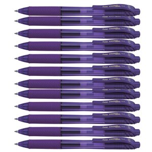 Roller encre gel rétractable ENERGEL X BL107 Pointe 0 7 mm Violet x 12 PENTEL