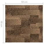 vidaXL Carreaux de tapis de sol 20 Pièces 5 m² Marron
