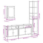 vidaXL Ensemble de meubles de salle de bain 4 Pièces Sonoma gris